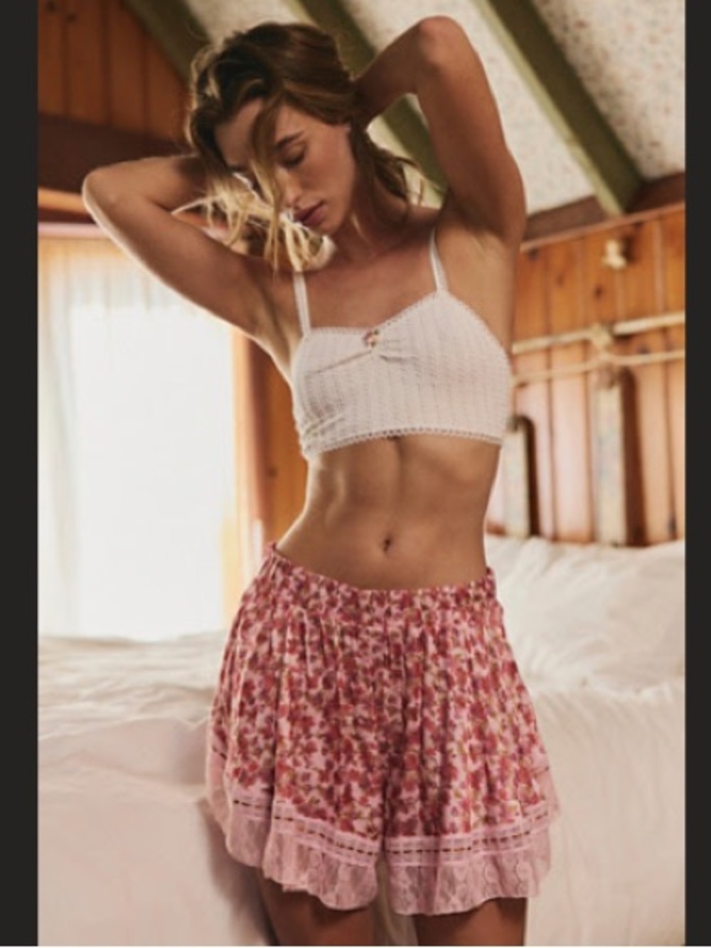 Free People Morning Breeze Shorts in Azalea Berry Combo